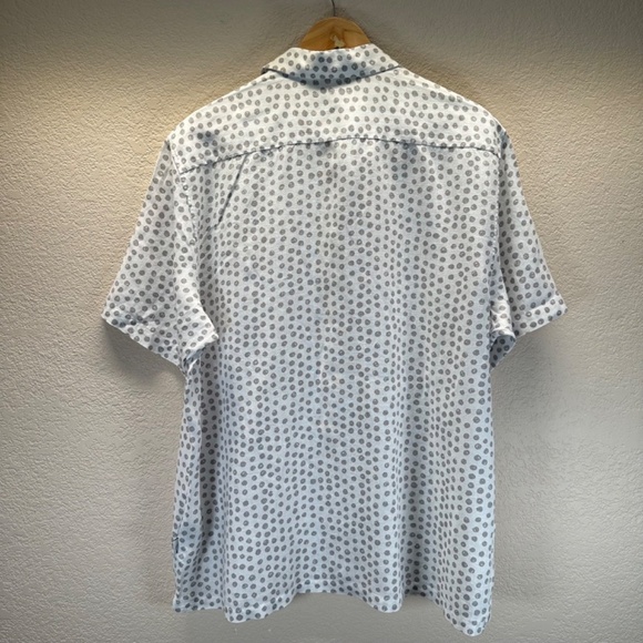 Ted Baker Linen Shirt Men Sz.5 US (XL - 42) Albert Button Up Chest Pocket Summer - Picture 2 of 15